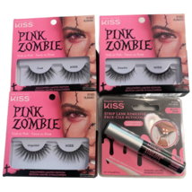 KISS Pink Zombie False Eyelashes Limited Edition HLASH 79, 80, 81 New Lo... - $15.00