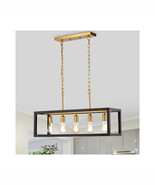 Warehouse of Tiffany MD58-5VB 46 in. Nimra 5-Light Open Metal Cage Linea... - $313.93 CAD