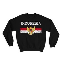 Indonesia Crest : Gift Sweatshirt Country Flag Indonesian Souvenir Modern Logo J - £23.14 GBP