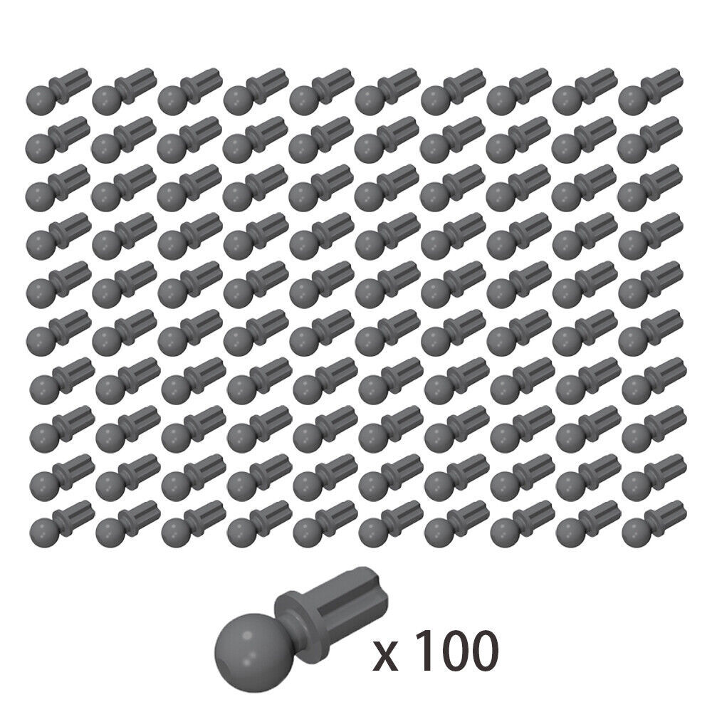 100x Dark Gray 2736 Ball with Cross Axle/Technic Axle Towball Building P... - $7.87