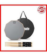 Compact 12-Inch Drum Pad Set with Maple Sticks - Perfect for Quiet Practice - $715.68 MXN