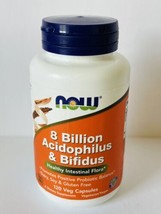 NOW Foods 8 Billion Acidophilus & Bifidus, 60 Veg Capsules Exp 12/24 - $16.73