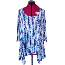 Philosophy Woman Knit Top Tunic Multicolor Women Size 0X Asymmetrical Hem - $20.79