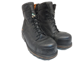 Timberland PRO Men&#39;s 8&quot; Boondock Waterproof Work Boots Black 89645 Size 13W - £59.79 GBP
