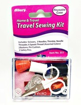 Lot of 2 Allary Home &amp; Travel Sewing Kit in Reusable Case, Style #351 - £7.87 GBP