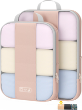 2 Set Compression Packing Cubes for Travel Essentials,Compressible Expan... - $21.99