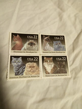 1988 USA 22¢ Cats Postage Stamps #2372-75-  MNH- 1 Block Of 4 Stamps - £1.59 GBP