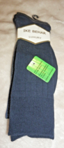 NEW 3 Pr MENS IKE BEHAR Luxury Dress SOCKS 10 - 13 Blue  Gray Rayon Blend - $32.66