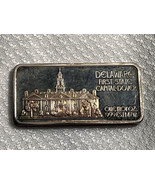 The Hamilton Mint .999 Sterling Silver One Troy Ounce Delaware State Ingot - $79.95