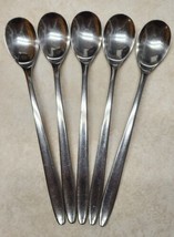 Gorham Stegor Pace Iced Tea Spoon 7 5/8&quot; Stainless Flatware Set of 5 - $39.59