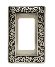 64046 Paisley Single GFCI Satin Pewter Cover Plate - £18.86 GBP