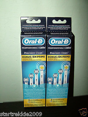 8 Ct. ORAL-B PRECISION CLEAN REPLACEMENT BRUSH HEADS(2 PCK x 4 COUNT EA)NIP - £31.62 GBP