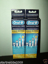 8 Ct. ORAL-B Precision Cl EAN Replacement Brush HEADS(2 Pck X 4 Count Ea)Nip - £31.96 GBP