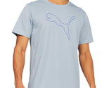 Puma Men&#39;s Performance Moisture-Wicking Cat T-Shirt Puma Platinum Grey-M... - $18.99