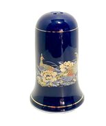 Vintage Large Cobalt Blue Porcelain BELL Quail Birds Floral Gold Bands 6... - $23.36