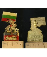 VINTAGE FIFA USA WORLD CUP SOCCER 1994 MASCOT &amp; COCA COLA BULGARIA PIN - $6.79 CAD