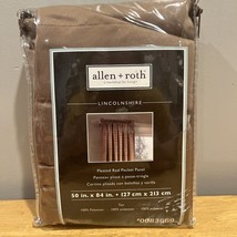 Allen &amp; Roth NEW Tan Brown Lincolnshire Pleated Rod Pocket Panel 50 x 84 - $27.71