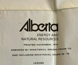 Alberta Canada Energy And Natural Resources 1978 Vintage Land Map - $186.07 MXN