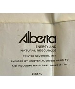 Alberta Canada Energy And Natural Resources 1978 Vintage Land Map - €8,50 EUR