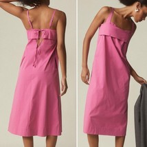 Nwt Anthropologie Maeve Cutout Babydoll Midi Dress Pink Size Xl Summer Barbie - £64.70 GBP