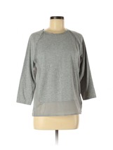 MICHAEL KORS Light Gray Long Sleeve Activewear Mesh Top - Size Medium - $49.00