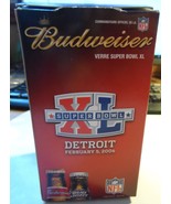 Budweiser Beer Super Bowl XL Glass Detroit Feb 5, 2006 Pittsburgh Steele... - £14.85 GBP