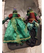 Royal Frog Prince And Princess Plush Velvet Stuffed Frogs 17&quot; Tall Crown... - $5,427.06 MXN