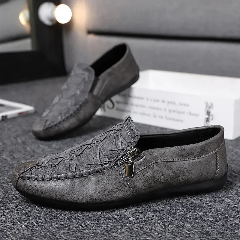 Men&#39;s Loafers Luxury Artificial Leather Casual Social Flats Moccasins For Men Co - £31.94 GBP