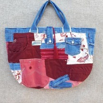 Women&#39;s handmade summer bag made of light canvas in patchwork style for every da - £72.16 GBP