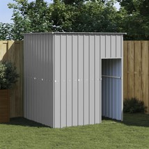Dog House with Roof Light Grey 165x153x181 cm Galvanised Steel - $222.59
