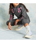 Disney Kids Girl&#39;s Mulan Embroidered Romper Long Sleeve Zip Front Gray S... - $349.22 MXN