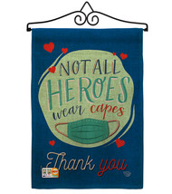 Thank You All Heroes Burlap - Impressions Decorative Metal Wall Hanger G... - £27.15 GBP