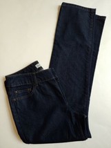 Chicos Ultimate Fit Denim Jeans Size 0 Small 4 Blue Dark Wash Slim Leg Stretch - £18.77 GBP