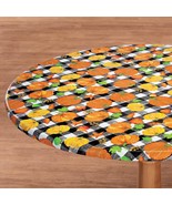 Vinyl Fitted Elastic Table Cover Soft Backing 3 Sizes Plaid Halloween Pu... - $275.92 MXN