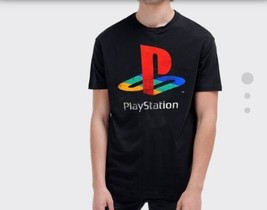 Playstation Classic Logo Men&#39;s T-Shirt Black Large 2021 - $12.92