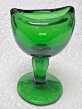 Antique Glass Eye Cup Forest Green Glass John Bull 1917 2 3/4 inch Fancy! - $24.26
