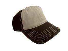 New Brown Distressed Dad Hat Cap Adjustable Curved Back Adult Sz Ripped - £5.76 GBP