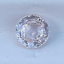 100% Natural 1.12 Cts Colorless Sapphire Unheated Round Cut Loose Gemstone for E - £288.66 GBP