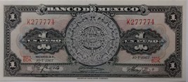 1967 Mexico Peso Calendario Uncirculated Lucky 7777 - £11.79 GBP