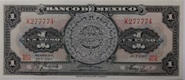 1967 Mexico Peso Calendario Uncirculated Lucky 7777 - £11.44 GBP