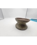 Vtg Brown Ceramic Candle Holder. 2 &quot; X 3&quot; Wide - $9.72