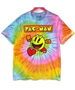 XL Pac-Man Tie Dye 100% Cotton T Shirt Short Sleeve Orange Yellow Blue Pink - $17.57 CAD