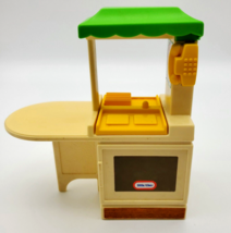 Vintage Little Tikes Kitchen Island Dollhouse Size Pretend Phone Clock Grill - £7.03 GBP