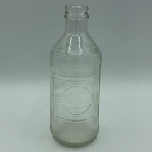 Pepsi Pepsi-Cola Soda Pop 10oz Clear Embossed Glass Bottle Vntg 6 1/2&quot; T... - £18.64 GBP
