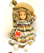 LENCI Torino Sunflower Girl Felt Face Doll 18-inch Blonde Curls Hand Tag... - £42.08 GBP