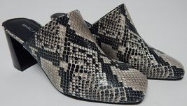 Marc Fisher Fanna 2 Size US 7 M Women&#39;s Stacked Block Heeled Mules Snake... - $39.04 CAD