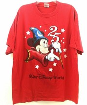 VTG Walt Disney World T-Shirt Mickey Mouse  INC. 2 Sided 25th Anniversary Red XL - £26.82 GBP