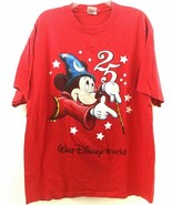 VTG Walt Disney World T-Shirt Mickey Mouse  INC. 2 Sided 25th Anniversar... - £26.58 GBP