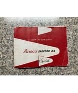 Ansco SPEEDEX 4.5 Special camera Manual Instruction Guide EN - €17,03 EUR