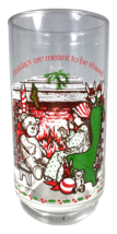 Holly Hobbie 5.5&quot; Glass Tumbler Holly Telling Christmas Story 1972 Coca ... - £7.78 GBP